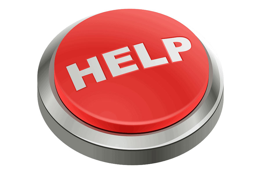 Large red Help button