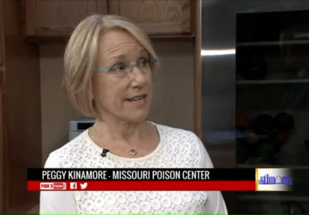 Peggy Kinamore of the Missouri Poison Center speaking on Fox 2 News St. Louis about household poison protection.