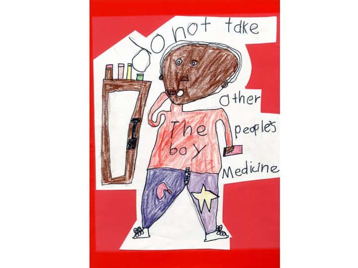 1990 grand prize winning poster with the message Do Not Take Other People's Medicine