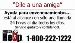 Poison Help Magnet in Spanish