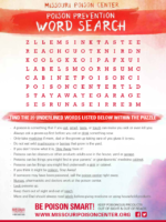 Poison word search activity sheet featured image