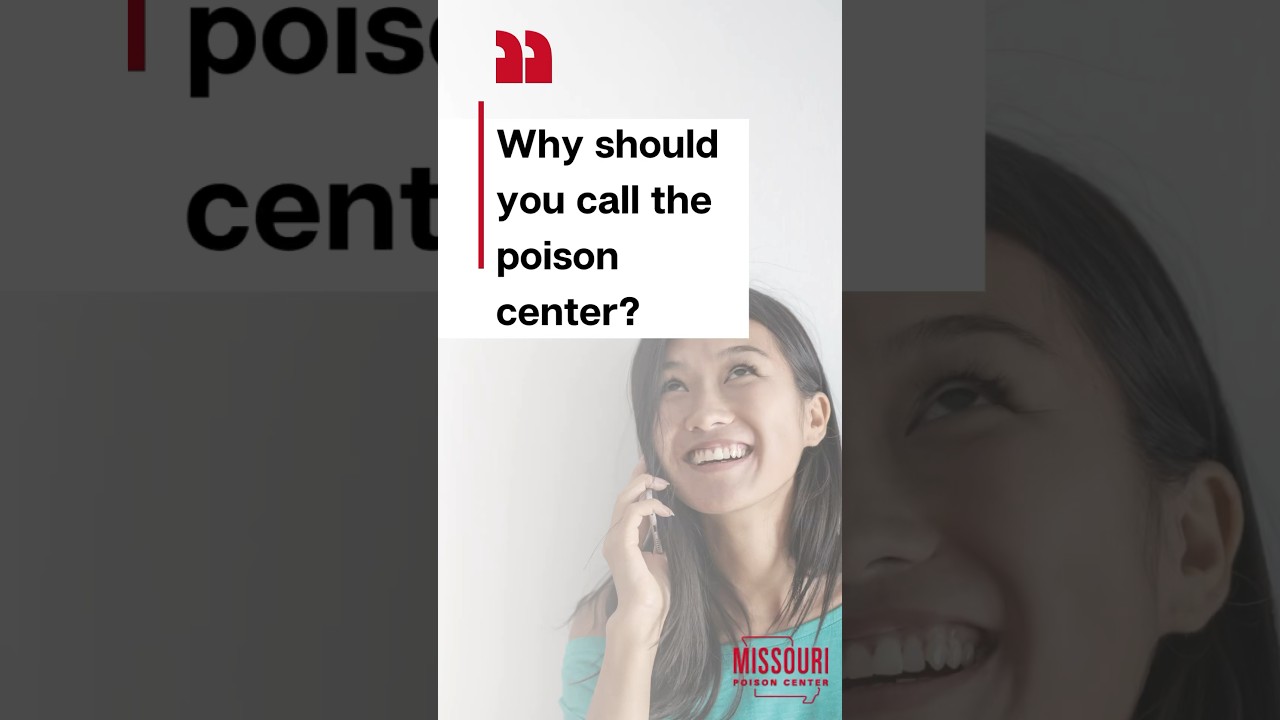 Lady holding phone by ear why should you call the poison center