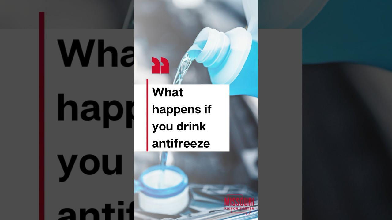 Bottle of antifreeze pouring into a car